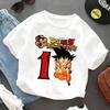 2026 Popular Cartoon Anime Printed T-Shirt Children's Birthday Lucky Number Cartoon Clothing Gift