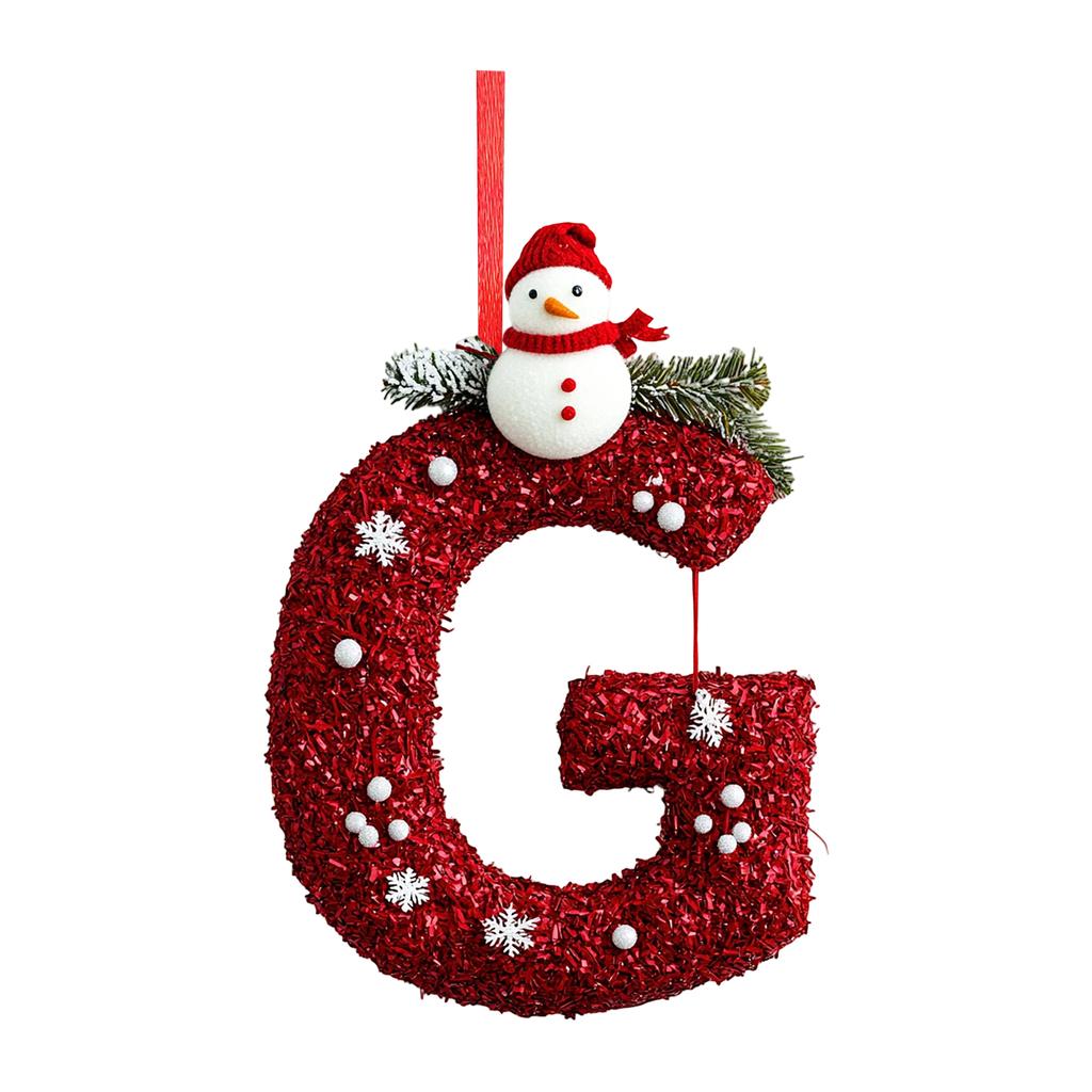 2D 26 Letter  Christmas Ornaments Acrylic Flat Christmas Tree Home Decorations Ornaments