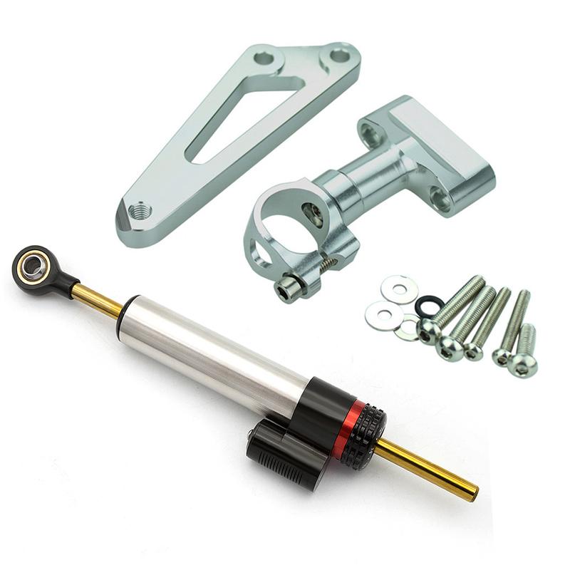 Fiber Carbon Steering Damper Stabilizer Motorcycle For Honda CB600F HORNET CB 600 F 2007-2016 Dampers Mount Bracket Support Kit
