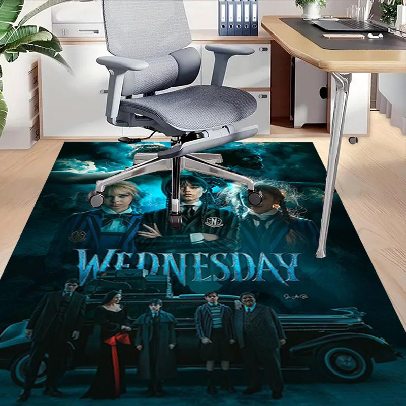 1pc Wednesday Addams Family Carpet for Playroom Bedroom Living Room Sofa Home Decor,kids Game Area Rug Non-slip Floor Mat Y82670