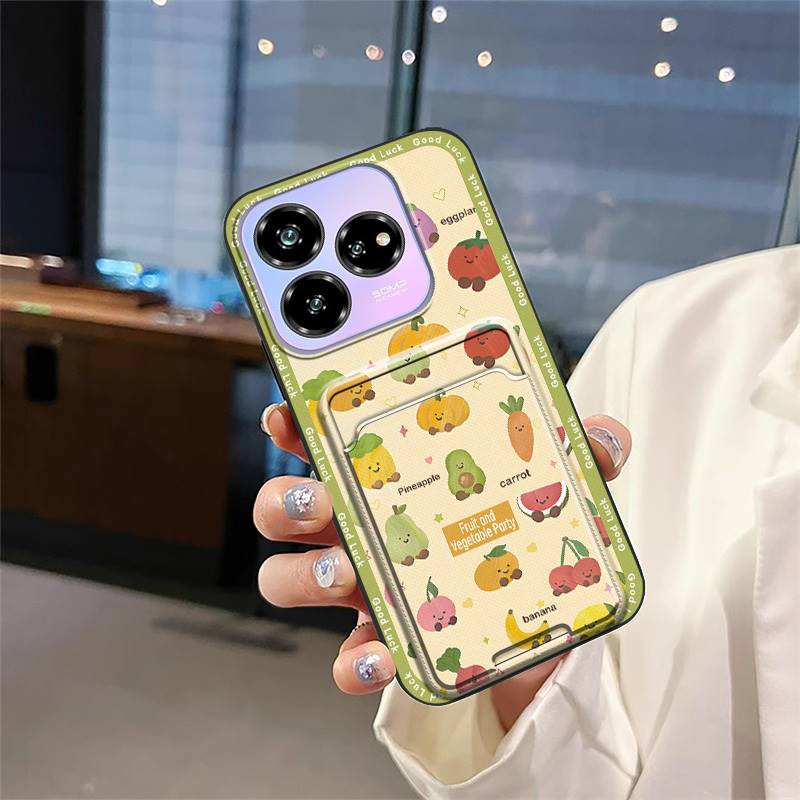 Cartoon Dirt-resistant Phone Case For ZTE Blade V60 Design/Axon 60 Lite Full wrap Graffiti protective Cover Card slot
