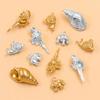 Stainless Steel Animal Charm Pendants: Elephant, Seashell & Snail, 2 Colors, 4 Styles