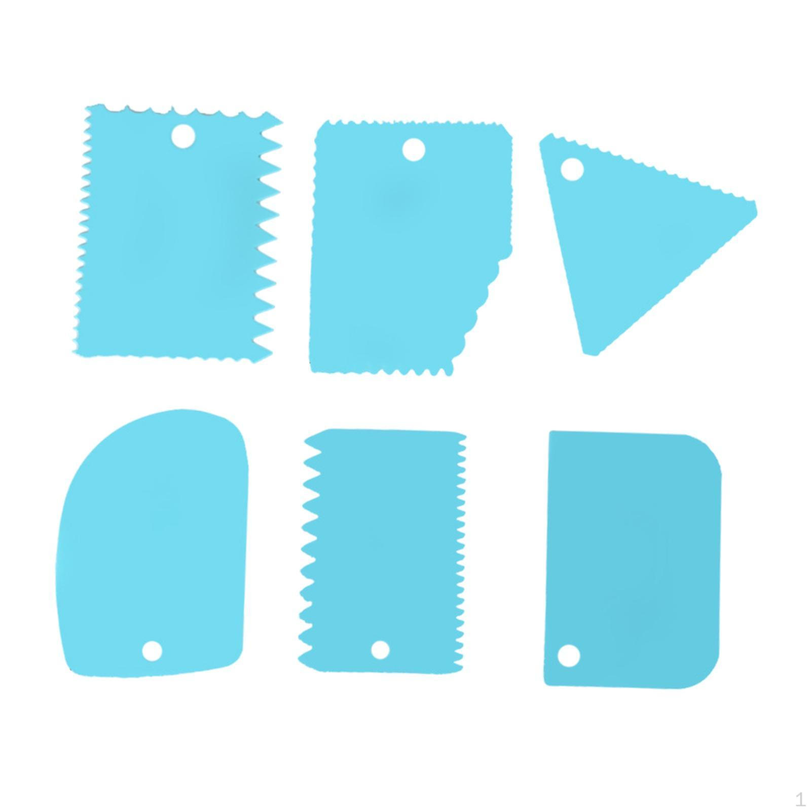 

6 шт., гребень для украшения торта, резак для крема, инструмент для глазирования краев для начинающих