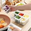Kühlschrank Aufbewahrungsbox 4/6/1 Fach Lebensmittel Gemüse Obst Aufbewahrungsbox Kühlschrank Organizer Abtropfkorb Fleisch Zwiebel Transparent Frischhaltebox