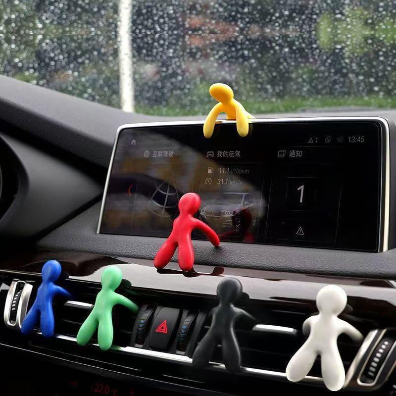 3D Creative Little Elves Air Freshener Natural Fruit Fragrance Car Air Vent Outlet Solid Aromatherapy Cute Car Interior