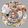 56PCS Cute Cartoon Cat & Dog Stickers for Decoration - Embroidery Style for Refrigerators, Guitars, and Headphones