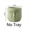 Creative Humanoid Head Ceramic Flower Pot Plant Flower Vase Garden Decoration Special-shaped Irregular Human Head Vase Art Decor