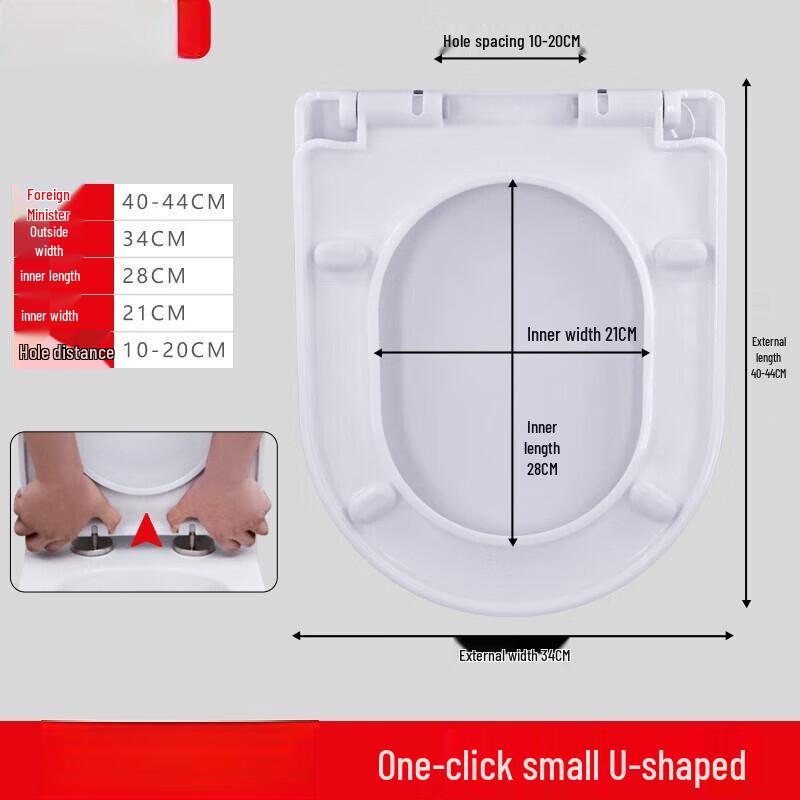 V-shaped Soft-Close Top-Mount Toilet Seat Cover