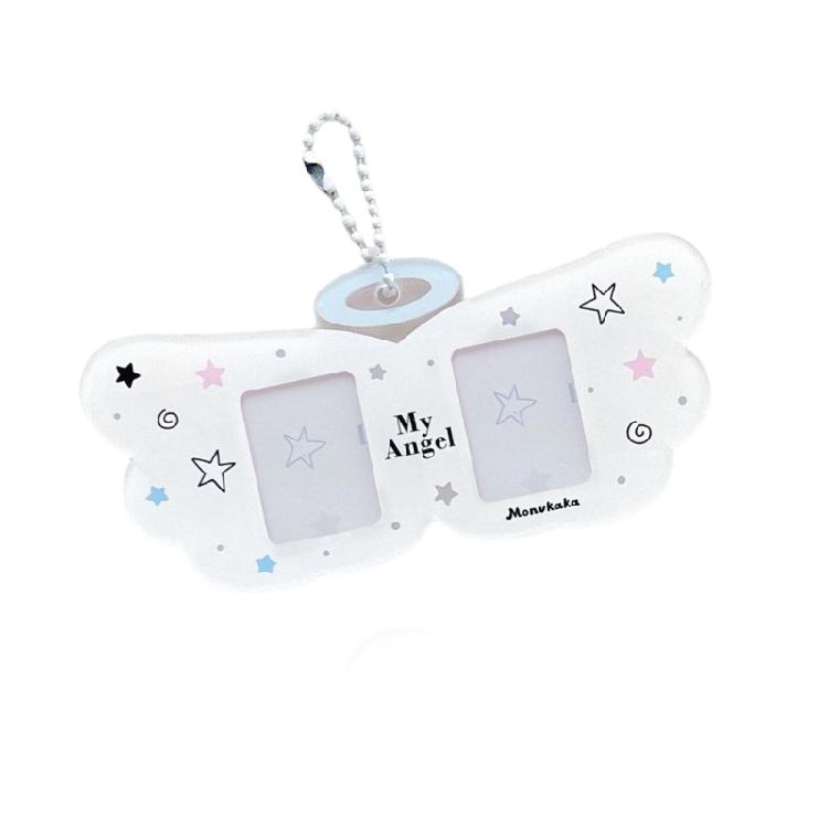 Acrylic Photocard Holder,Lovely Credit Card Sleeve Pendant Keychain Badge Holder for Student Card Id Cards Bank Card