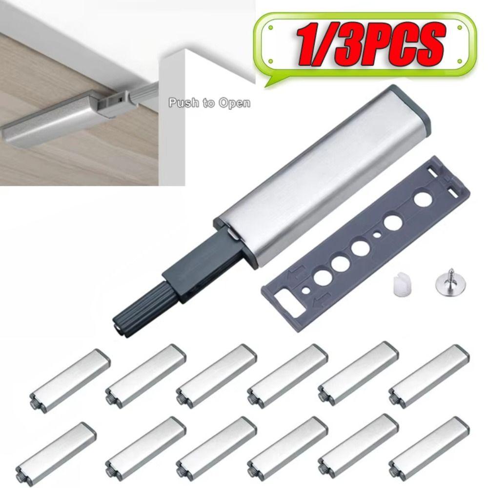 1/3Pcs Anti-collision Door Stopper Buffer Stainless Steel Touch Damper Drawer Cabinet Bouncer