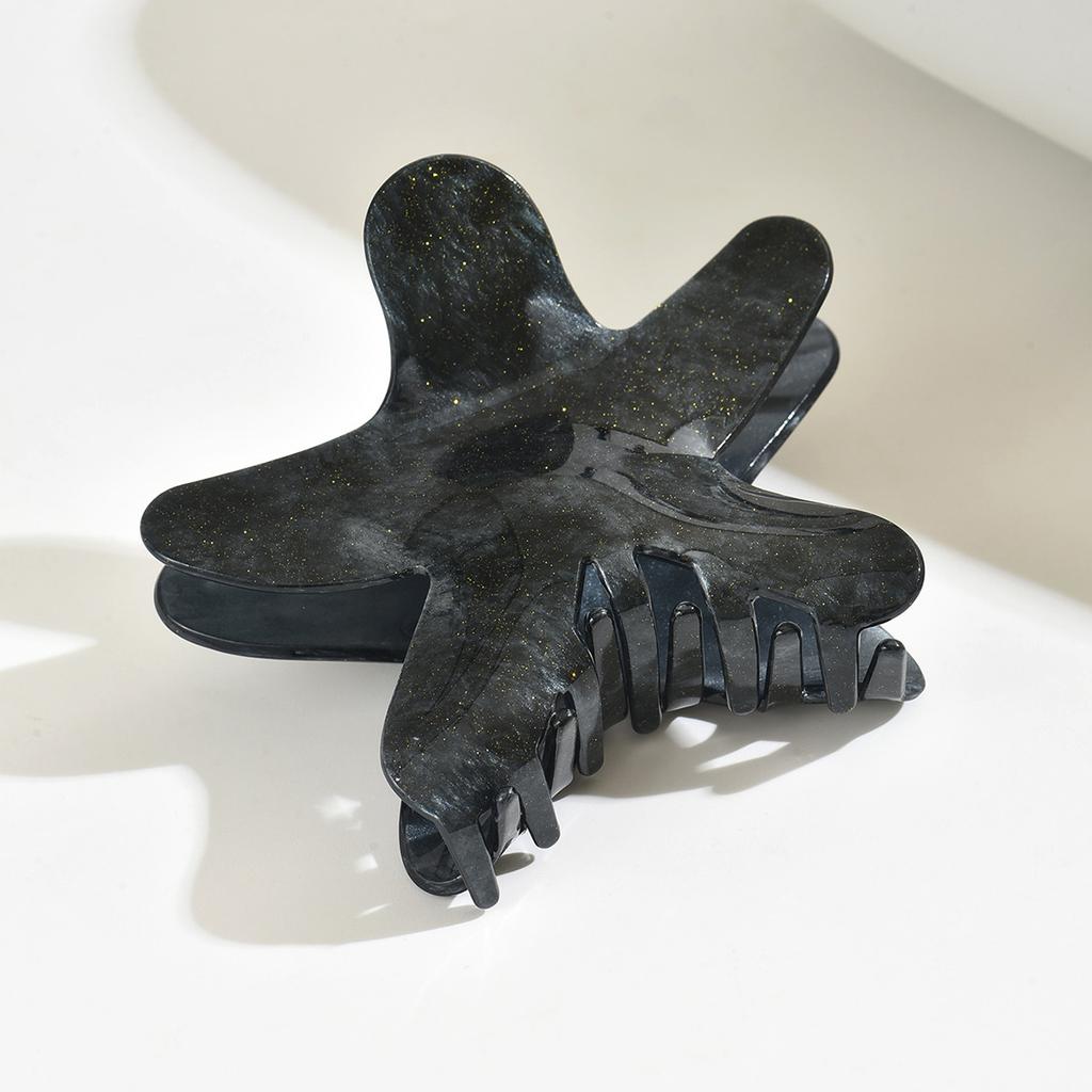 Exquisite New 1pc Claw Clip, Blue Dolphin and Starfish Acrylic Hair Claw, Rear Head Accessory
