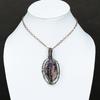 Russian Charoite Handmade Copper Wire Wrap Jewelry Pendant 3.47" K2z89