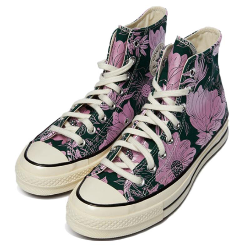 Converse Chuck Taylor All Star Comfortable and Versatile High Top Espadrilles Women's Green Pink