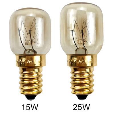 Yüksek Sıcaklık Ampulü 15W 25W E14 300 Derece Mikrodalga Fırın Ampulleri Tungsten