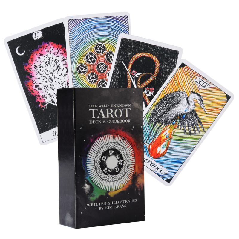 78 Pcs The Wild Unknown Tarot Cards Tarot Deck for Fun Game Table Card Games Lovers Game Card Family