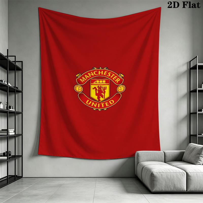 Manchester Unitedaa Wall Tapestry Aesthetic Wall Hanging Printed Fabric Blanket Decorative Tapestries for Bedroom Living Room Home Decor
