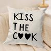 Funny Black Kitchen Love Art Cushion Cover Pillowcase Ultra Soft Skin Friendly Fabric Cloud Like Comfort  Concealed Zipper