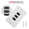 3 Port HDMI HD Video Panel Socket USB Hub Adapter Wall Socket