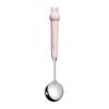 304 Stainless Steel Rabbit Portable Tableware Set: Cute Cartoon Fork and Spoon for Kids, Students, and Office Workers.