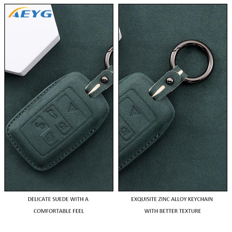 Leather Car Key Case Cover Shell For Land Rover Range Rover Evoque Discovery Sport Velar For Jaguar Xe E-Pace Xf Accessories