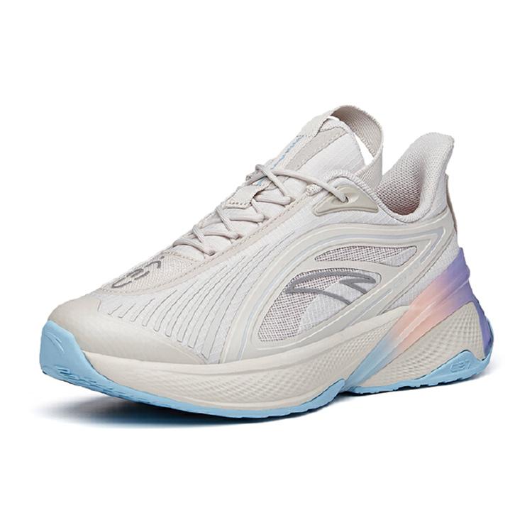 New Anta C37 2.0 Slip-Resistant Low-Top Running Shoes Women's Gray Blue 122135537R-1