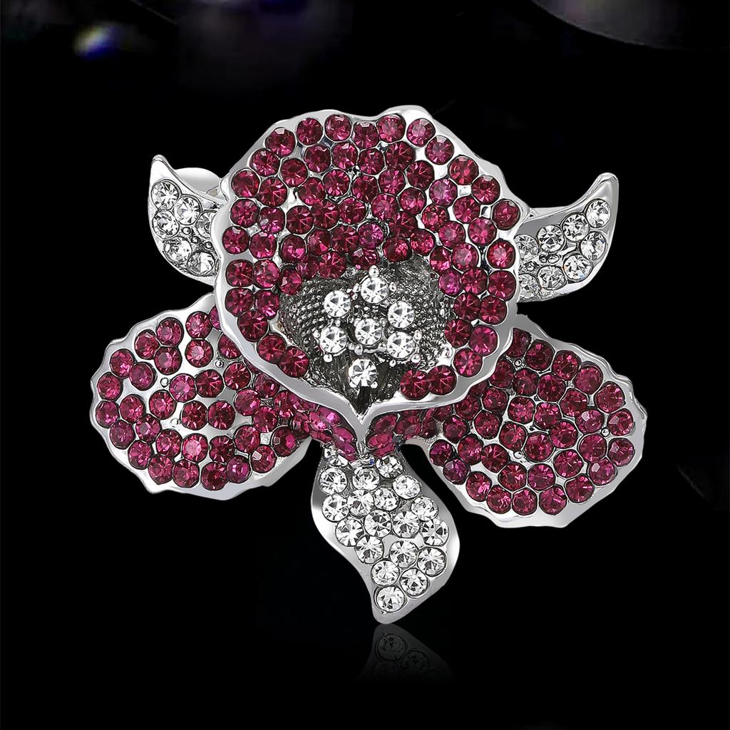 Luxury Rhinestone Orchid Brooches for Women Unisex Plant Flower Pins Event Party Gifts Backpack Decoration Clothes Accessories