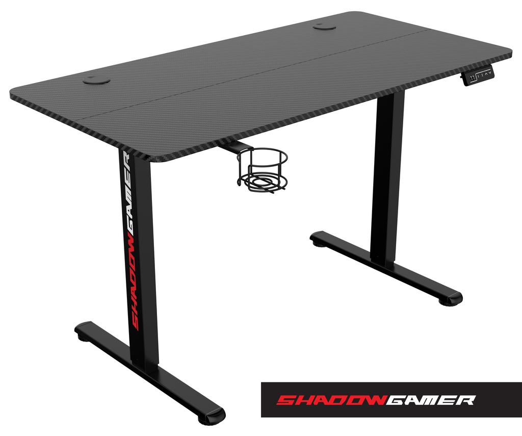 Biurko Gamingowe Shadow Gamer Elektryczne 1.0 Czarne 120 Cm