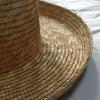 Used Straw hat Straw hat Boater hat Natural color