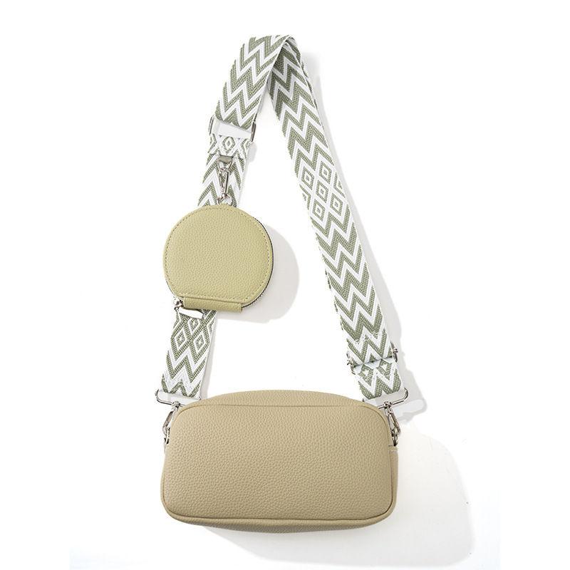 Women Fashion Shoulder Bags Artificial Leather Casual Crossbody Bag Zipper Coin Purse 2pcsset зелёный 2175₽