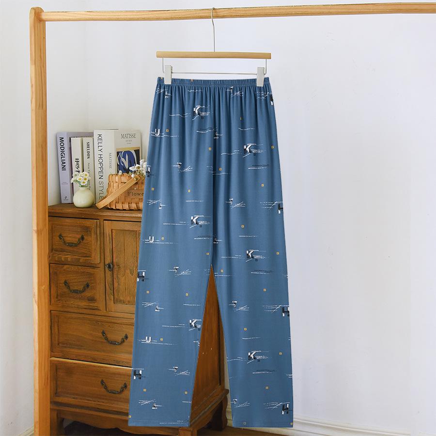 Men's 2024 Double Pocket Cotton Pajama Pants - Lightweight, Casual, Spring/Autumn Wear