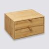 Bamboo Case With 2 Drawers With Handles