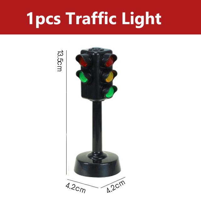 Singing Traffic Light Toy Magnetic Train Wooden Train Track Accessories Scene Road Sign with Light and Sound Railway Toys