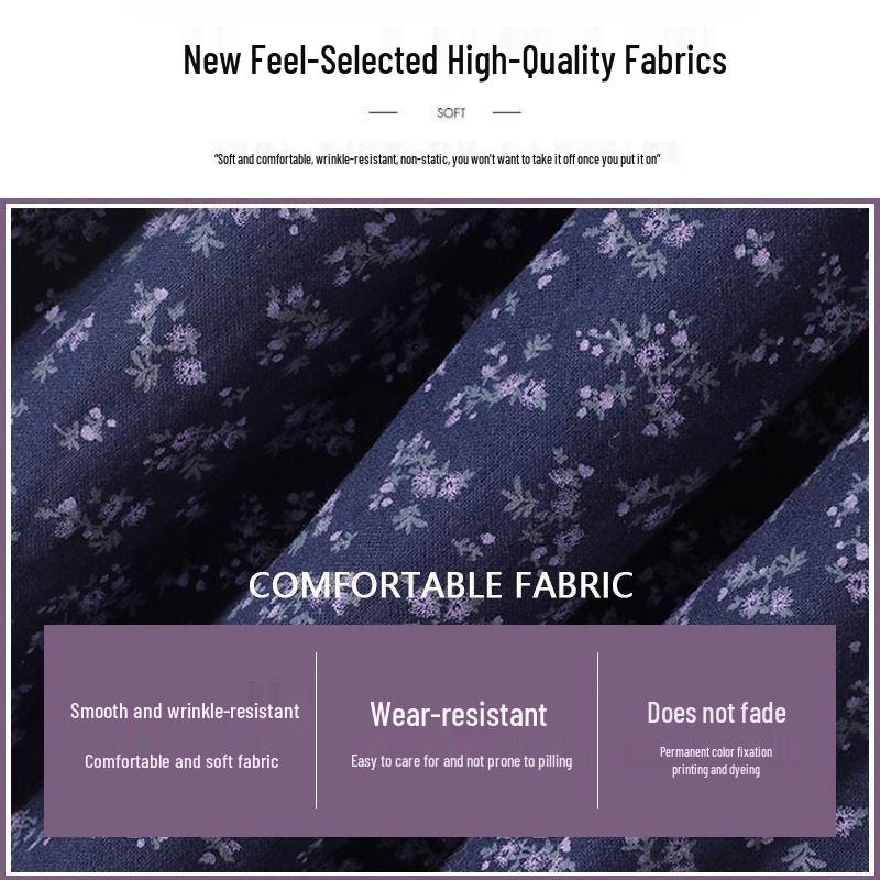 Koreanischer Retro-Maxirock mit Blumendruck – Hoher Bund A-Linie für Frühling und Sommer Damenmode