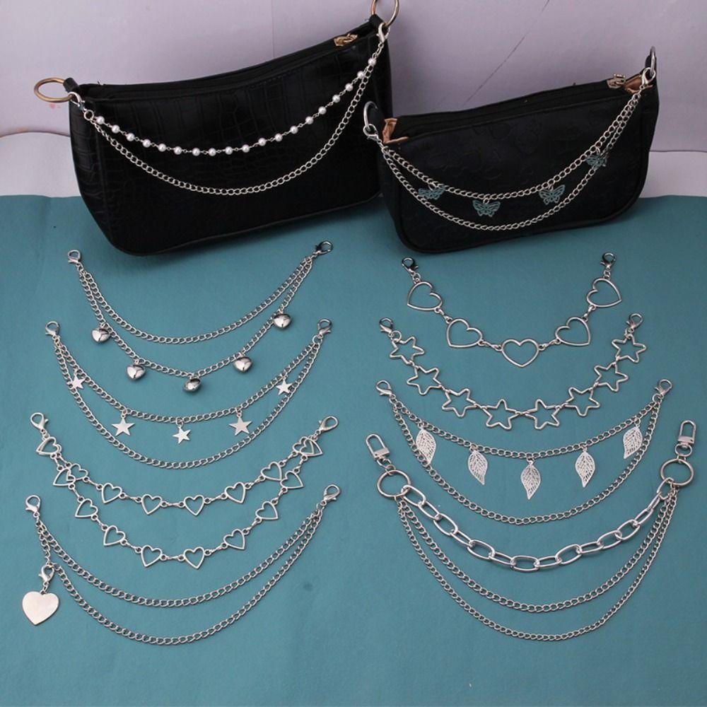 Heart Metal Bag Chain Star Women Bag Accessories Multi-layer Metal Chain Strap Strap For Bags