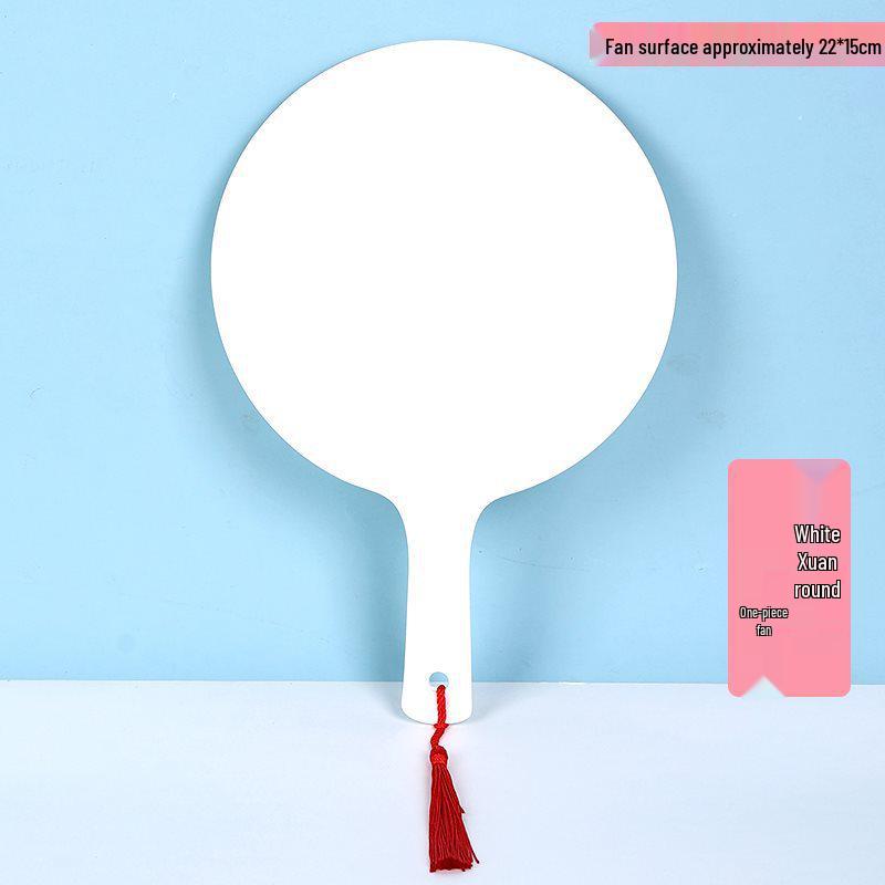 Ancient Style DIY Round Fan: Lacquered Surface with Thick Xuan Paper for Calligraphy and Hand-Painting