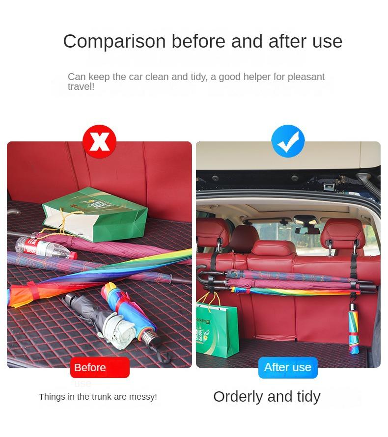 2/4 peças Gancho para Banco Traseiro de Carro Gancho Multifuncional para Pendurar no Encosto de Cabeça do Banco Traseiro Suporte para Bolsa de Guarda-chuva na Parte de Trás do Banco Organizador de Armazenamento para Interior de Carro
