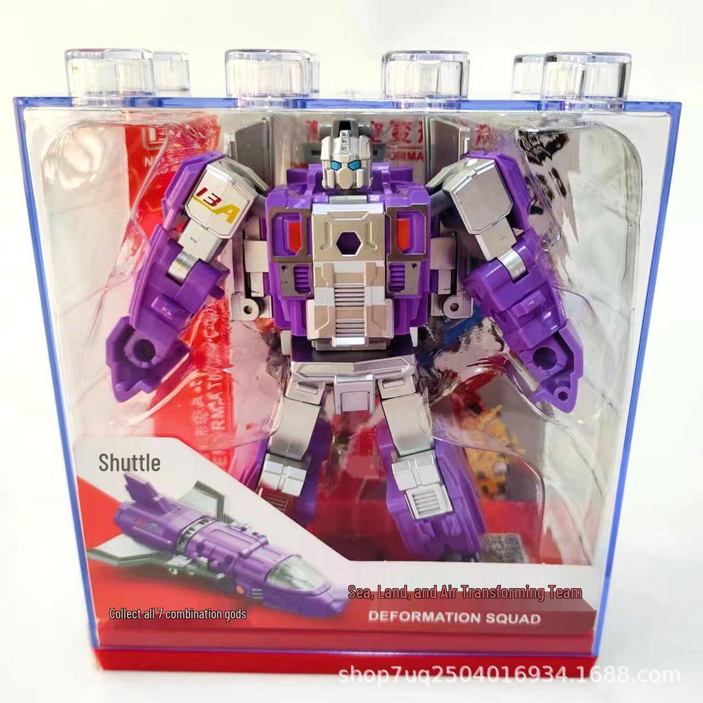 Children's 6-in-1 Police Car Transformers: Assembled Robot & Tank Toy Set