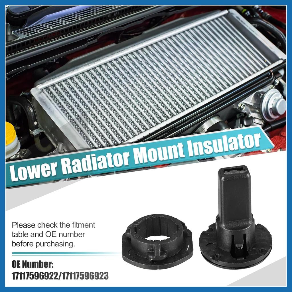 2 Set Upper Radiator Mount Bushing Bracket with Support Sleeve for BMW 228i 2014-2016 No.17117596922/17117596923 Item Replacement