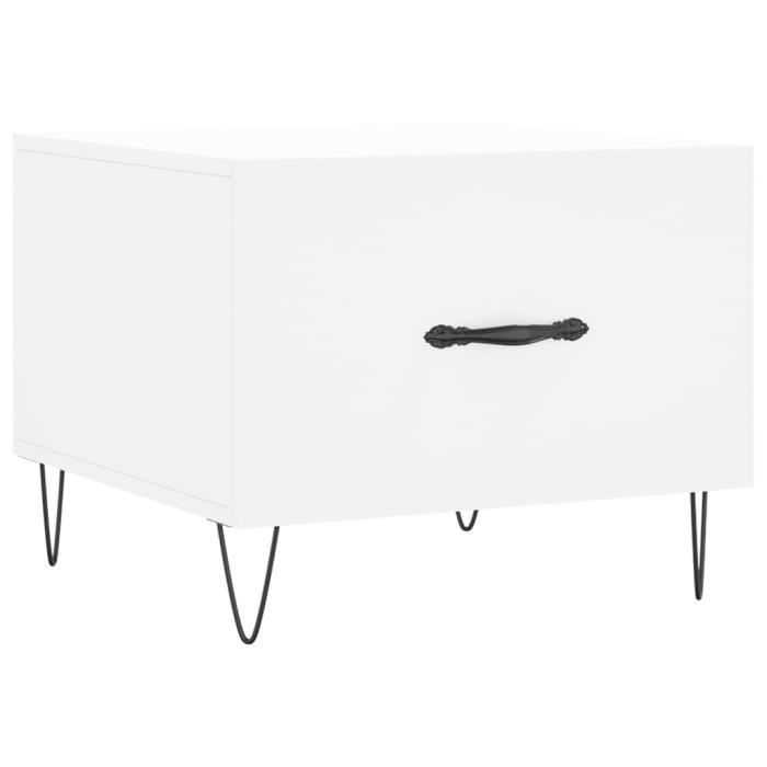 VidaXL Coffee Table White 50x50x40 Cm Engineered Wood 829380