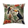 1/4pcs Toucan Flower Cushions Pillowcase Polyester Cushion Cover Throw Pillow Pillowcover Home Car Sofa Decor