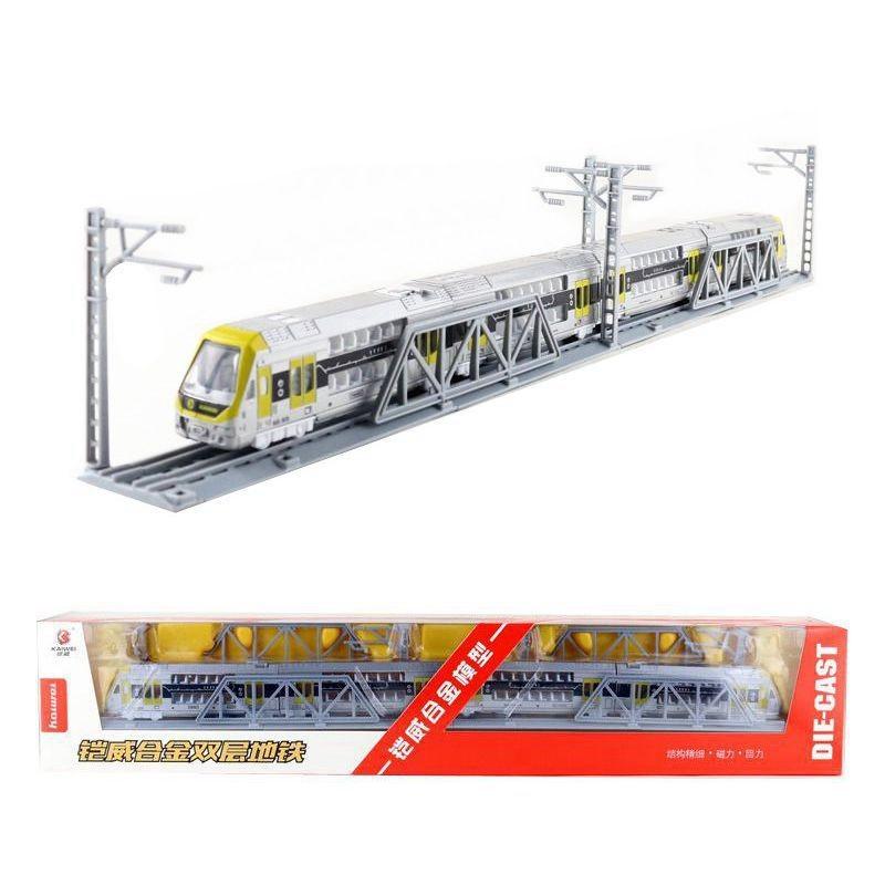 Train Doubledeck Subway Toy With Magnet Connection For Kids And Model Collectors