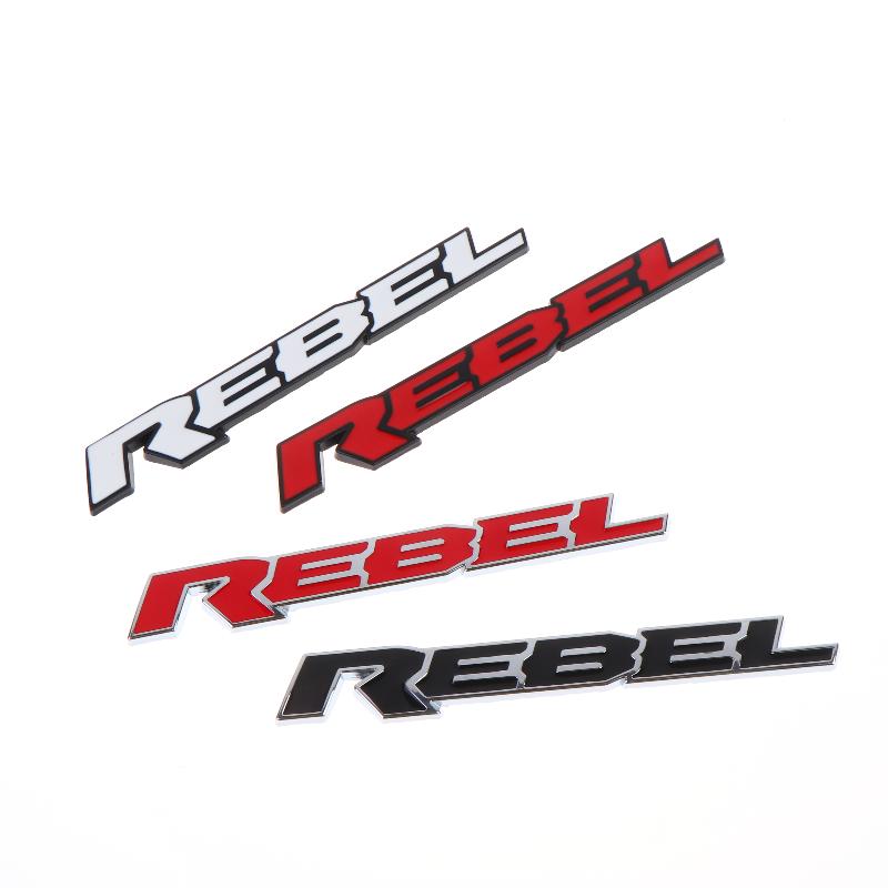 Personalized 3D Metal Car Sticker Rebel Letter Car Decal Self-Adhesive Letter Badge Stickers Car Exterior Decor Accessories