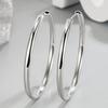 Genuine 925 Sterling Silver Women's New Jewelry Fashion Round Hoop Earrings