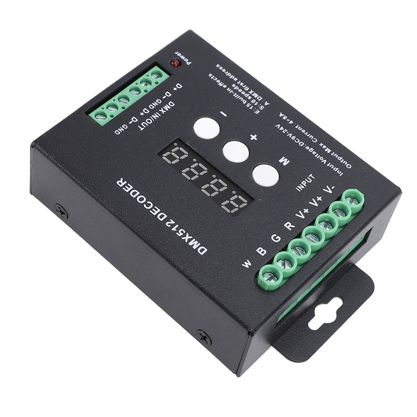 

4CH Digital Display LED Decoder DMX512 Controller Constant Voltage RGBW Decoder for Stage Lighting Module