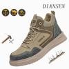 Safety Boots Steel Toe Work Shoes Men Slip Resistant Waterproof Boots Anti-smash Anti-Puncture Shoes for Warehouse & Logistics