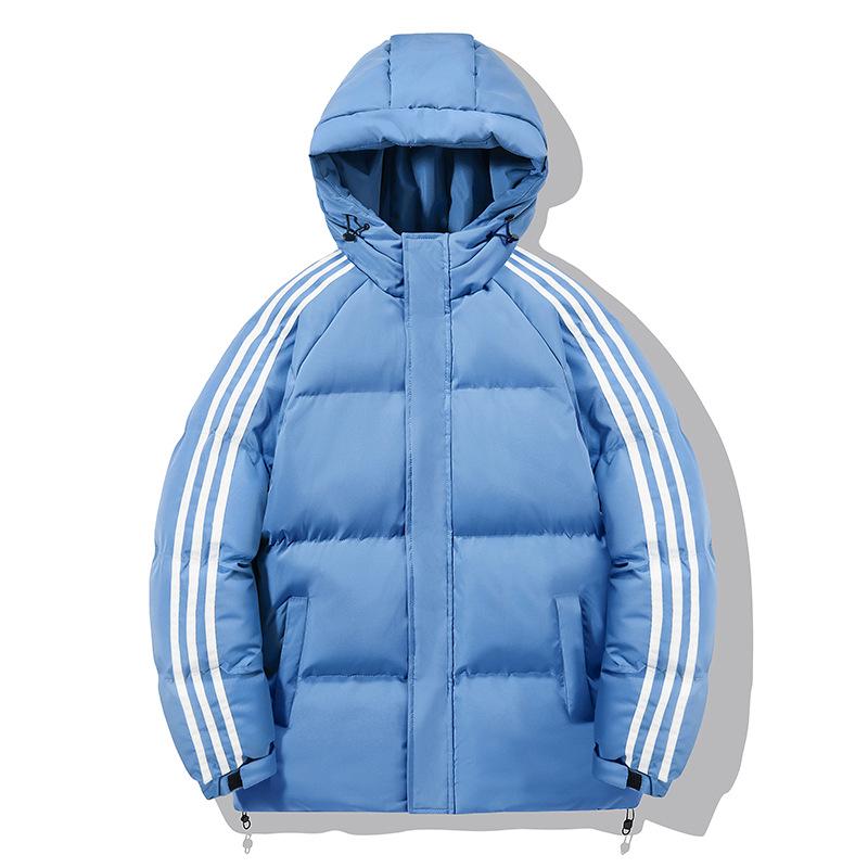 Stilvolle Herren Winter Daunen-Baumwolljacke mit Kapuze - Trendige, Warme, Dicke, Locker geschnittene Outerwear im Hong Kong Stil für Paare.