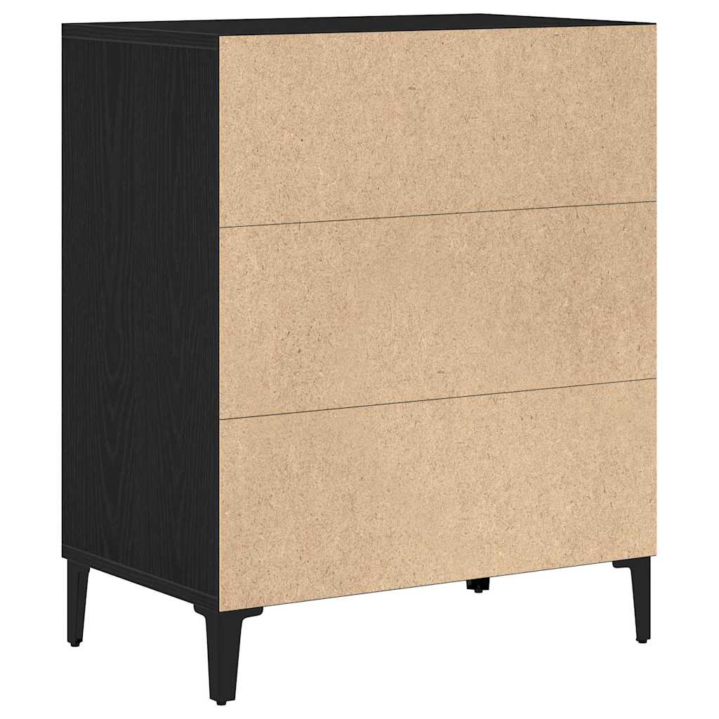 Sideboard in Black Oak Look 57 x 35 x 70 cm Engineered Wood