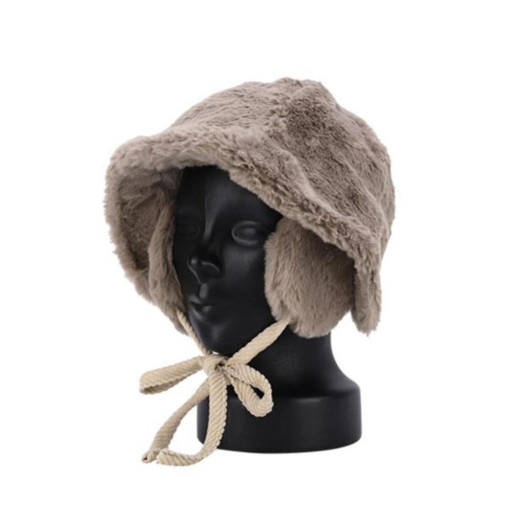 Squaz Fur Bucket Hat with Earflaps and Ear Cuffs for Winter Wear SMJW202