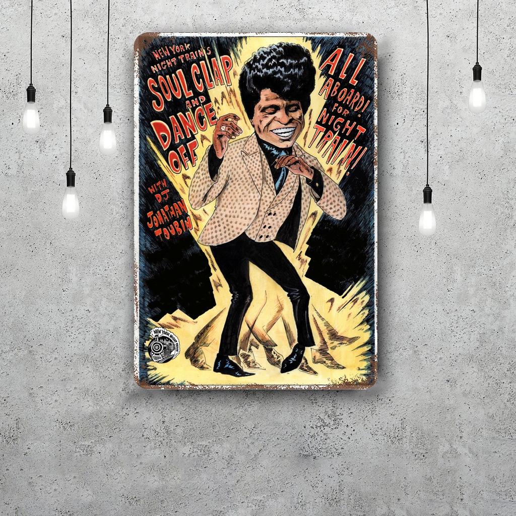 James Brown Metal Signs Wall Decor Vintage Tin Signs Captain Metal Poster Decor for Bar Pub Club Wall Decoration