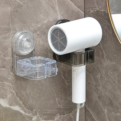 Yousheng Hair Dryer Holder Storage Rack with Suction Cup Strong Load-bearing Easy To Install Wall-Mounted Hair Dryer Stand Bathroom Organizer